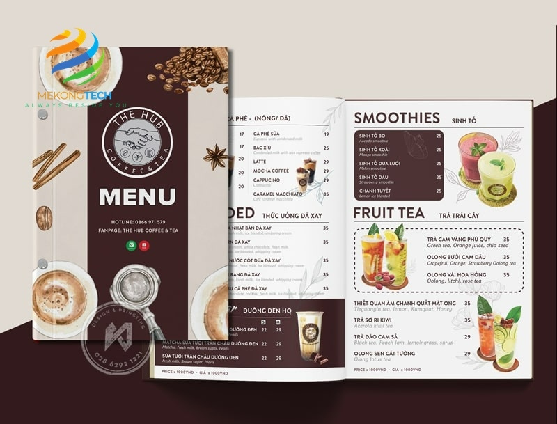 In Menu Bìa Cứng: Thiết kế riêng Tạo Dấu Ấn Thương hiệu